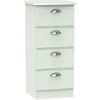Victoria 4 Drawer Narrow Chest - Grey Matt