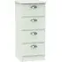 Victoria 4 Drawer Narrow Chest - Grey Matt