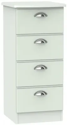 Victoria 4 Drawer Narrow Chest - Grey Matt