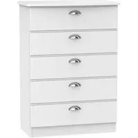 Victoria 5 Drawer Chest - White Ash