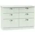 Victoria 6 Drawer Midi Chest - Grey Matt