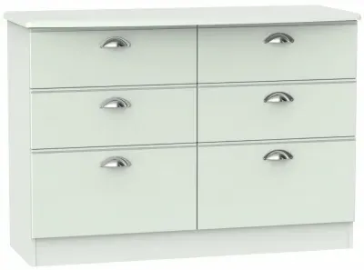 Victoria 6 Drawer Midi Chest - Grey Matt image