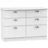 Victoria 6 Drawer Midi Chest - White Ash