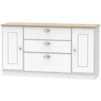 Victoria Wide Sideboard with Storage - White Ash