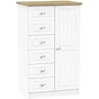 Vienna 1 Door Midi Wardrobe - Porcelain