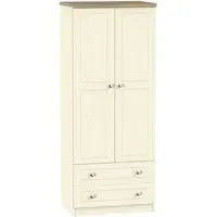 Vienna 2 Door 2 Drawer Double Wardrobe - Cream, Ash