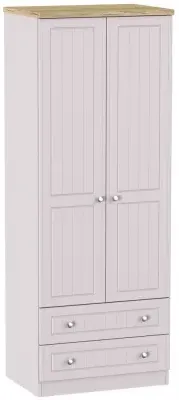 Vienna 2 Door 2 Drawer Tall Wardrobe - Cashmere image