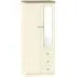 Vienna 2 Door Combi Wardrobe with Mirror - Cream Ash