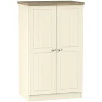 Vienna 2 Door Midi Wardrobe - Cream, Ash