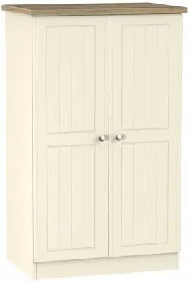 Vienna 2 Door Midi Wardrobe - Cream, Ash image