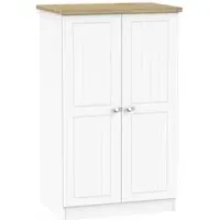 Vienna 2-Door Midi Wardrobe - Porcelain, MDF