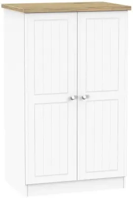 Vienna 2-Door Midi Wardrobe - Porcelain, MDF