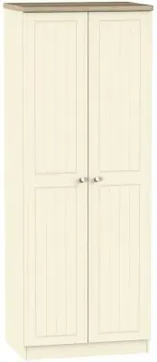 Vienna 2 Door Tall Wardrobe - Cream image