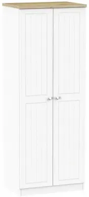 Vienna 2 Door Tall Wardrobe - Porcelain
