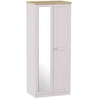 Vienna 2 Door Wardrobe with Mirror - Cashmere Ash