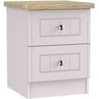 Vienna 2 Drawer Bedside Cabinet - Cashmere