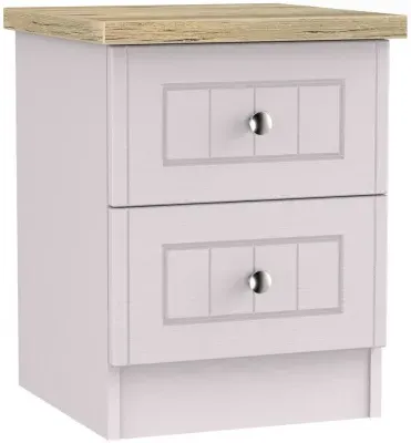 Vienna 2 Drawer Bedside Cabinet - Cashmere image