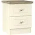 Vienna 2 Drawer Bedside Cabinet - Cream