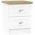 Vienna 2 Drawer Bedside Cabinet - Porcelain