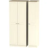 Vienna 3 Door Triple Wardrobe - Cream
