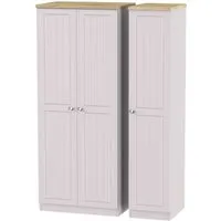 Vienna 3 Door Triple Wardrobe - Kaschmir Ash