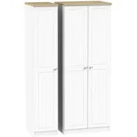 Vienna 3 Door Triple Wardrobe - Porcelain