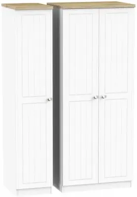 Vienna 3 Door Triple Wardrobe - Porcelain