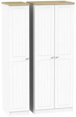 Vienna 3 Door Triple Wardrobe - Porcelain