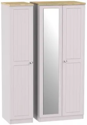 Vienna 3 Door Triple Wardrobe with Mirror - Kaschmir Ash image