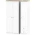 Vienna 3-Door Wardrobe with Drawers - Porcelain