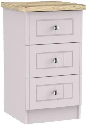 Vienna 3 Drawer Bedside Cabinet - Cashmere image