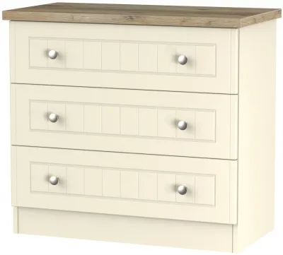 Vienna 3 Drawer Chest - Cream