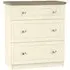 Vienna 3 Drawer Deep Chest - Cream