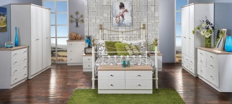 Vienna 3 Drawer Deep Chest - Porcelain