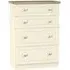 Vienna 4 Drawer Deep Chest - Cream