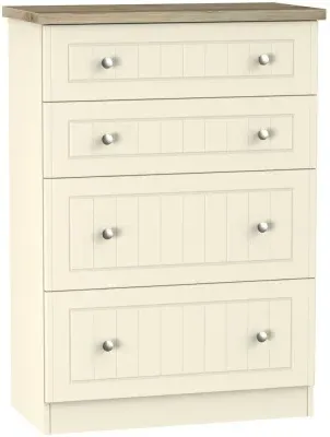 Vienna 4 Drawer Deep Chest - Cream image