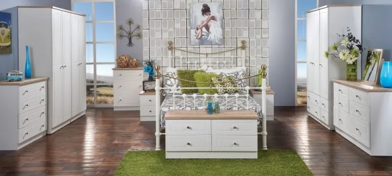 Vienna 4 Drawer Deep Chest - Porcelain