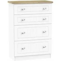 Vienna 4 Drawer Deep Chest - Porcelain