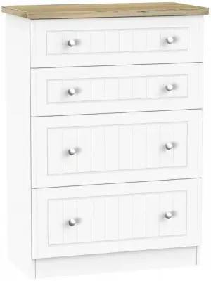 Vienna 4 Drawer Deep Chest - Porcelain