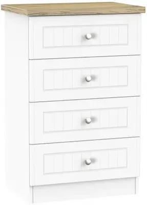Vienna 4 Drawer Midi Chest - Porcelain