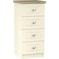Vienna 4 Drawer Narrow Chest - Cream