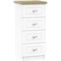 Vienna 4 Drawer Narrow Chest - Porcelain