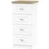 Vienna 4 Drawer Narrow Chest - Porcelain