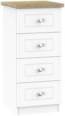 Vienna 4 Drawer Narrow Chest - Porcelain
