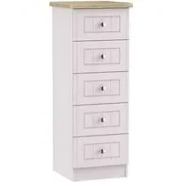 Vienna 5 Drawer Narrow Chest - Cashmere