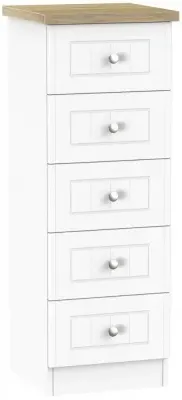 Vienna 5 Drawer Narrow Chest - Porcelain image