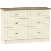 Vienna 6 Drawer Midi Chest - Cream