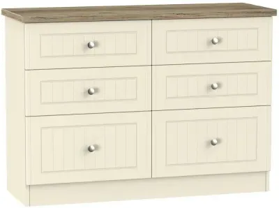Vienna 6 Drawer Midi Chest - Cream image