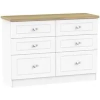 Vienna 6 Drawer Midi Chest - Porcelain