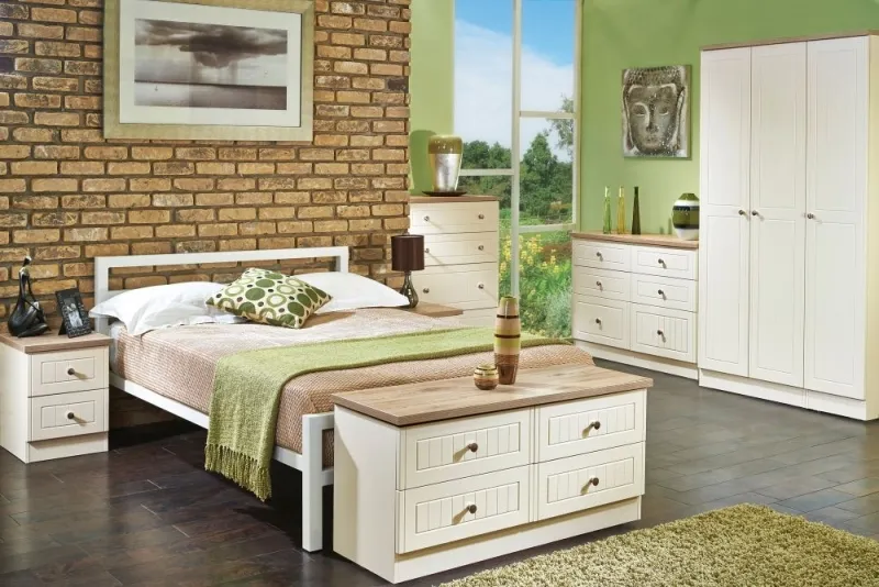 Vienna Bed Box with Storage - Cream, Ash